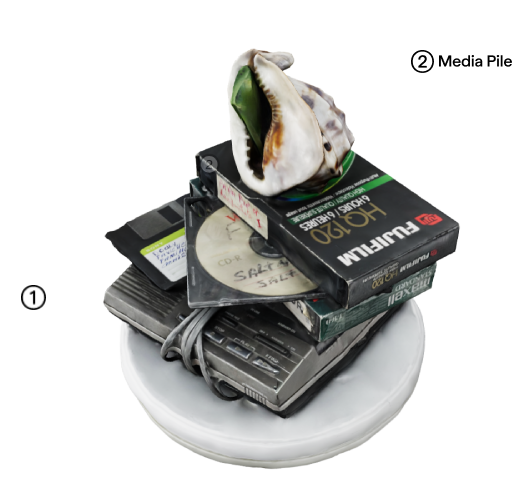 Picture of a pile of media